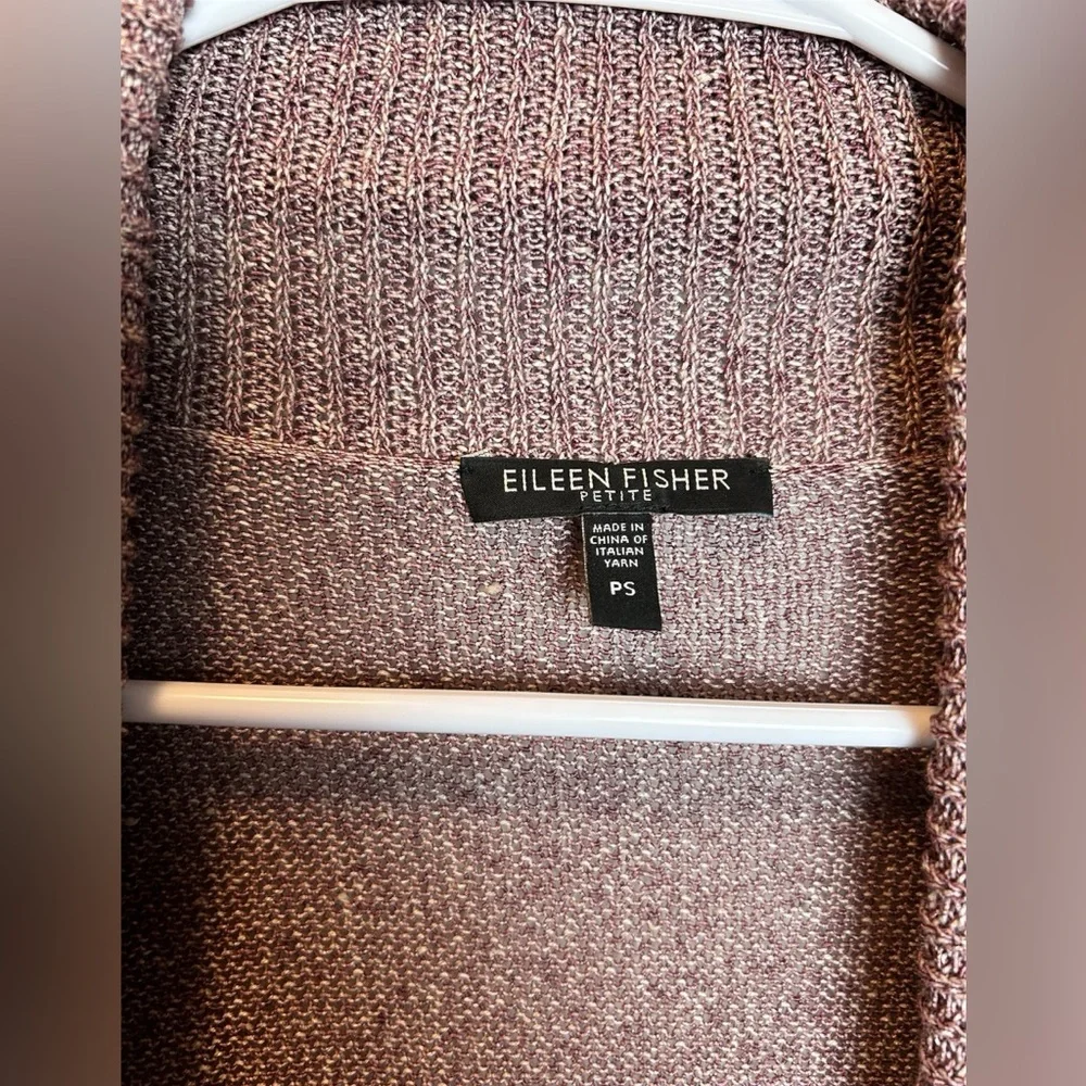 Eileen Fisher Red Cardigan With Peplum Bottom Size Small Petite - Picture 2 of 4